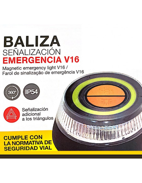 Baliza señalización de emergencia V16